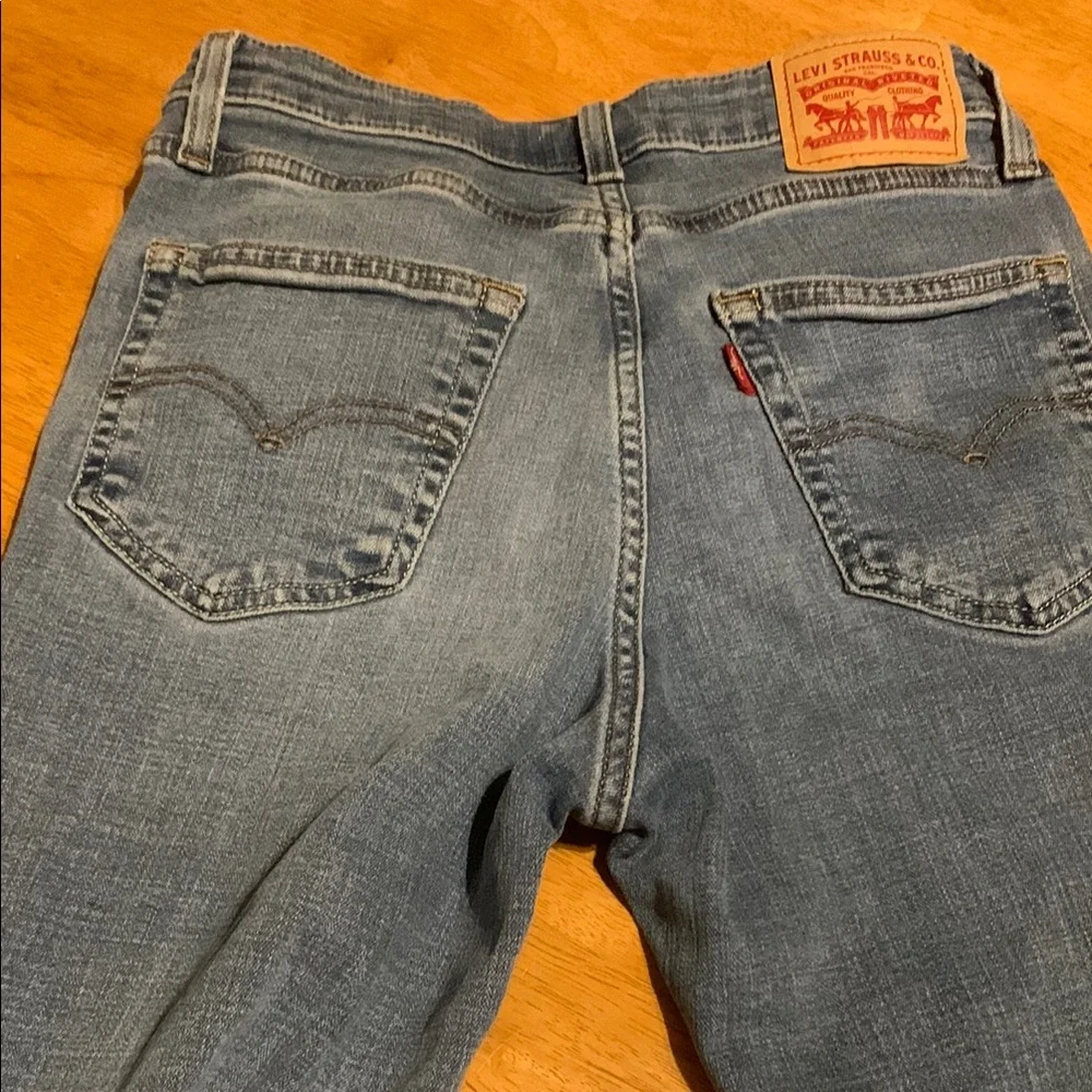 Levi's Blue Skinny Jeans with Faded Distress